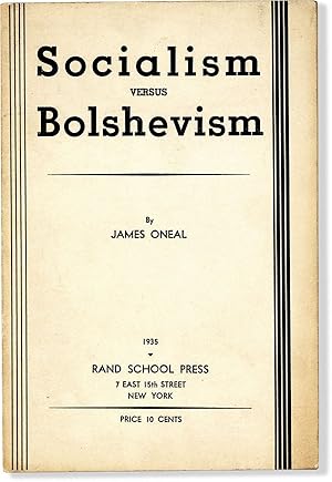 Bild des Verkufers fr Socialism Versus Bolshevism zum Verkauf von Lorne Bair Rare Books, ABAA