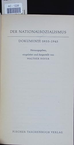 Bild des Verkufers fr Der Nationalsozialismus. zum Verkauf von Antiquariat Bookfarm