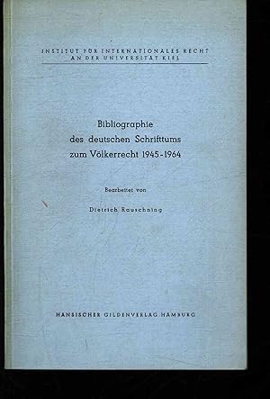 Bild des Verkufers fr Bibliographie des deutschen Schrifttums zum Vlkerrecht 1945-1964. zum Verkauf von Antiquariat Bookfarm