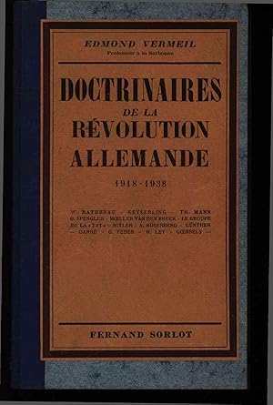 Bild des Verkufers fr Doctrinaires de la revolution allemande (1918-1938). zum Verkauf von Antiquariat Bookfarm