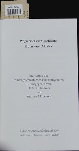 Bild des Verkufers fr Horn von Afrika. zum Verkauf von Antiquariat Bookfarm