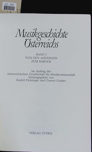 Seller image for Musikgeschichte sterreichs. for sale by Antiquariat Bookfarm