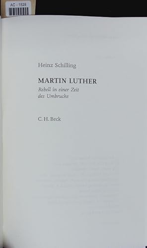 Bild des Verkufers fr Martin Luther. zum Verkauf von Antiquariat Bookfarm