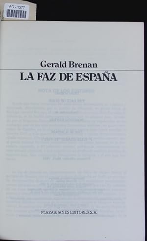 Bild des Verkufers fr La faz de Espaa. zum Verkauf von Antiquariat Bookfarm
