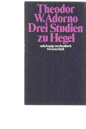 Bild des Verkufers fr Drei Studien zu Hegel. suhrkamp-taschenbcher wissenschaft ; 110. zum Verkauf von Fundus-Online GbR Borkert Schwarz Zerfa