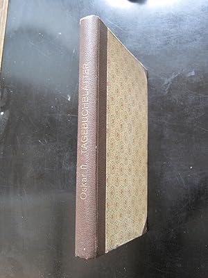 Bild des Verkufers fr Gedichte und Tagebuchbltter von Oscar II Knig von Schweden und Norwegen. zum Verkauf von Antiquariat Schleifer