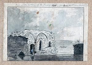 Seller image for Ruin on the bottom of the Quay at Hartlepool, C. of Durham [Original watercolour and ink sketch, 1778] for sale by Christison Rare Books, IOBA SABDA