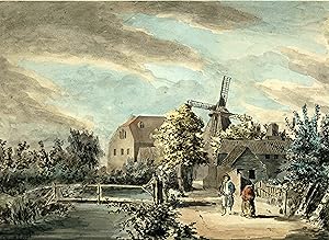 Seller image for The Corn Mill at Wandsworth [Watercolour over pencil] for sale by Christison Rare Books, IOBA SABDA