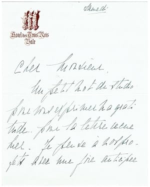 Seller image for Autograph letter signed. for sale by Kotte Autographs GmbH