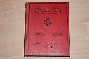 Army & Navy Co-Operative Society Ltd General Price List 1933 - 34