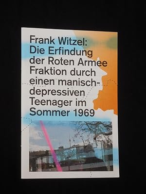 Bild des Verkufers fr Programmheft 7 Schauspiel Stuttgart 2016/17. DIE ERFINDUNG DER ROTEN ARMEE FRAKTION DURCH EINEN MANISCH-DEPRESSIVEN TEENAGER IM SOMMER 1969 nach Frank Witzel. Regie: Armin Petras, Bhne: Katrin Brack, Kostme: Annette Riedel. Mit Jule Bwe, Julischka Eichel, Paul Grill, Peter Rene Ldicke, Tilman Strau zum Verkauf von Fast alles Theater! Antiquariat fr die darstellenden Knste