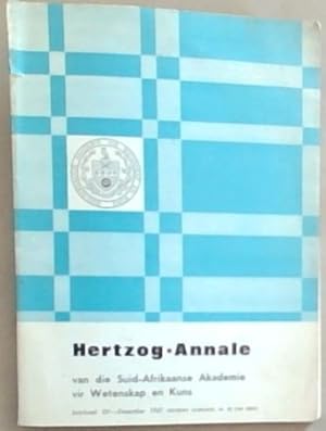 Image du vendeur pour Hertzog-Annale van Suid-Afrikaanse Akademie vir Wetenskap en Kuns Jaarboek XIV-Desember 1967 mis en vente par Chapter 1