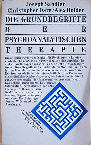 Immagine del venditore per Die Grundbegriffe der psychoanalytischen Therapie venduto da Berliner Bchertisch eG