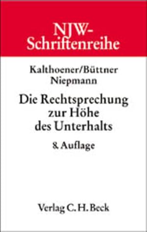 Seller image for Die Rechtsprechung zur Hhe des Unterhalts: Rechtsstand: 20020701 von Elmar Kalthoener ; Helmut Bttner ; Birgit Niepmann for sale by Berliner Bchertisch eG