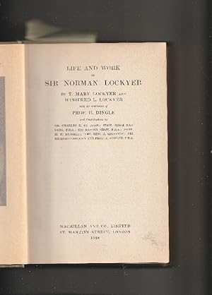 Sir Norman Lockyer (Life and Work).