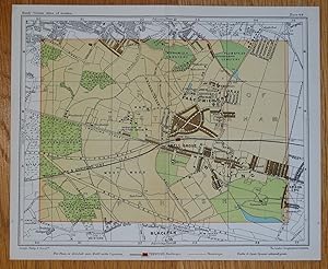 Antique Map WELLING, EAST WICKHAM, Blackfen, Bellegrove London street plan c1925