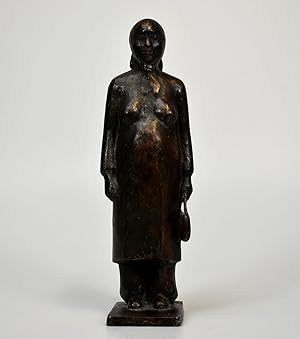 Schwangere Türkin. [1984]. [Bronzeplastik / bronze].