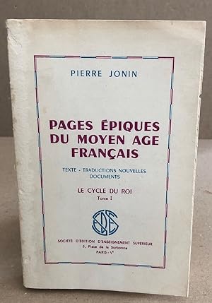 Pages épiques du moyen age français/ le cycle du roi / tome 1