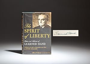 Image du vendeur pour The Spirit Of Liberty; Papers and Addresses Of Learned Hand. Collected, And With An Introduction And Notes, By Irving Dilliard mis en vente par The First Edition Rare Books, LLC