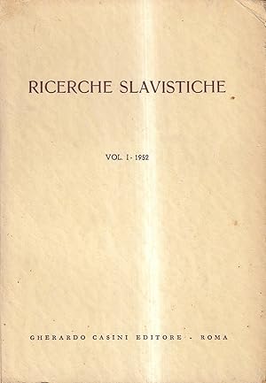 Seller image for Ricerche slavistiche - Vol. I, 1952 for sale by Il Salvalibro s.n.c. di Moscati Giovanni