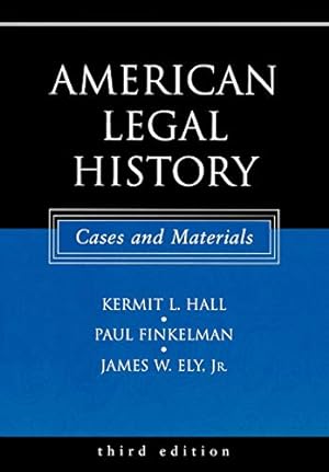 Seller image for American Legal History: Cases and Materials for sale by ZBK Books