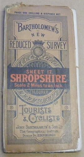 Bartholomew's New Reduced Survey. Sheet 17 Shropshire. Scale 2 miles to an inch, coloured. For To...