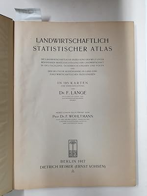 Landwirtschaftlich - Statistischer Atlas - Die landwirtschaftliche Erzeugung der Welt unrer beson...