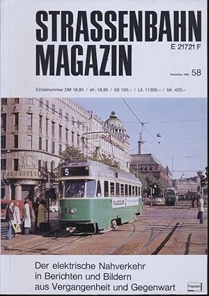 Bild des Verkufers fr Strassenbahn Magazin Heft Nr. 58 / November 1985. zum Verkauf von Versandantiquariat  Rainer Wlfel
