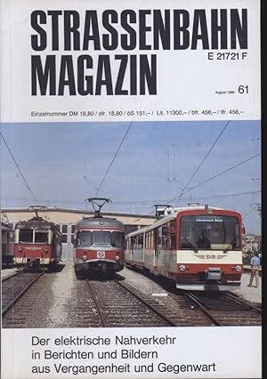 Bild des Verkufers fr Strassenbahn Magazin Heft Nr. 61 / August 1986. zum Verkauf von Versandantiquariat  Rainer Wlfel