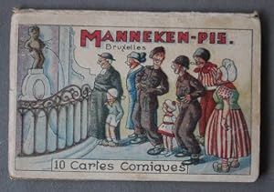 Manneken-Pis (Little Pissing Man) Bruxelles, 10 Cartes Comiques (Series 1) Booklet with 10 Fold-O...