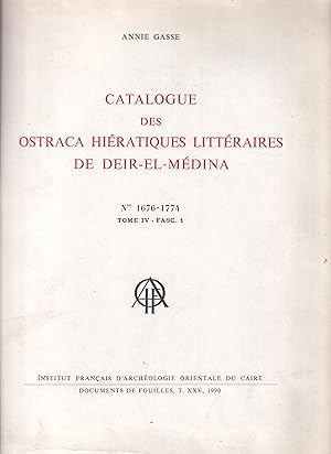 Immagine del venditore per Catalogue des ostraca hiratiques littraires de Deir-El-Mdina: N, 1676-1774 (4) venduto da Nauka Japan LLC