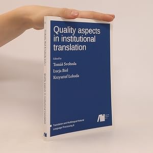 Bild des Verkufers fr Quality Aspects in Institutional Translation zum Verkauf von Bookbot