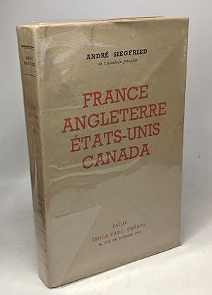 Image du vendeur pour France Angleterre Etats-Unis Canada mis en vente par crealivres