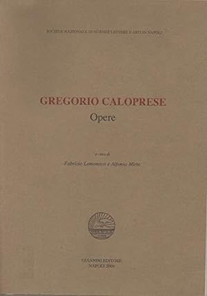 Bild des Verkufers fr Gregorio Caloprese - Opere zum Verkauf von Florentia Libri