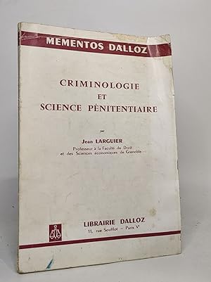 Criminologie et science pénitentiaire