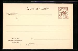 Ansichtskarte Barmen Elberfeld, Courier-Karte, Private Stadtpost, Briefträger auf Pferd