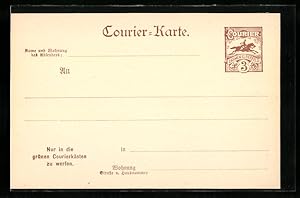 Ansichtskarte Barmen Elberfeld, Courier-Karte, Private Stadtpost, Briefträger auf Pferd