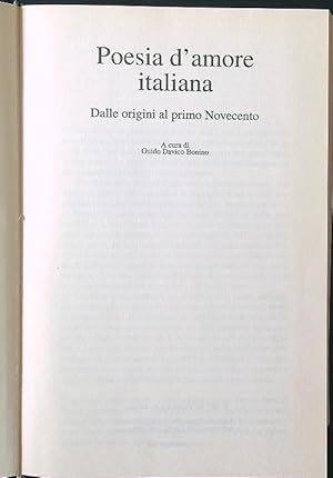 Bild des Verkufers fr Poesia d'amore italiana. Dalle origini al primo Novecento zum Verkauf von Librodifaccia