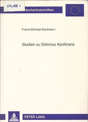 Bild des Verkufers fr Studien zu Sidonius Apollinaris zum Verkauf von avelibro OHG