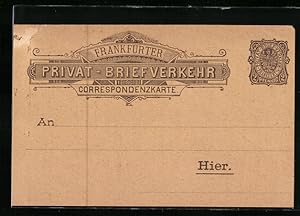 Ansichtskarte Frankfurt a. M., Privat-Brief-Verkehr, 2 Pfennig, Private Stadtpost, Correspondenzk...