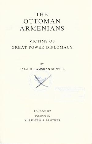 Bild des Verkufers fr The Ottoman Armenians zum Verkauf von avelibro OHG