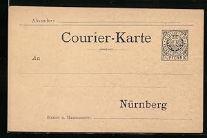 Ansichtskarte Nürnberg, Courier-Karte, Private Stadtpost, 1 1 /2 Pfennig