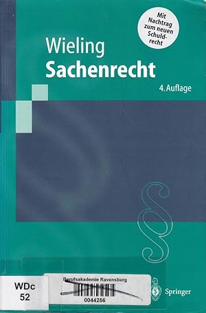 Bild des Verkufers fr Sachenrecht (Springer-Lehrbuch) zum Verkauf von Die Buchgeister