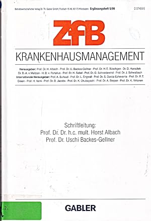 Seller image for Krankenhausmanagement (ZfB Special Issue, 5, Band 5) for sale by Die Buchgeister