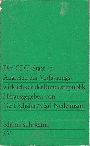 Bild des Verkufers fr Der CDU-Staat I, Analysen zur Verfassungswirklichkeit der Bundesrepublik zum Verkauf von Die Buchgeister