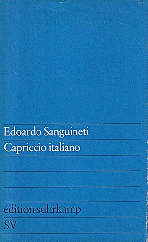 Immagine del venditore per Capriccio italiano. Dt. von Adrianna Giachi. edition suhrkamp 284 venduto da Die Buchgeister