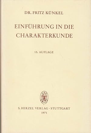 Seller image for Einfhrung in die Charakterkunde for sale by Die Buchgeister