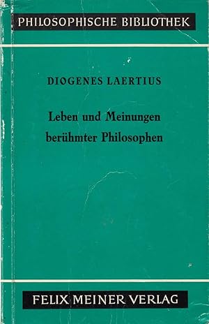 Imagen del vendedor de Leben und Meinungen berhmter Philosophen. a la venta por Die Buchgeister