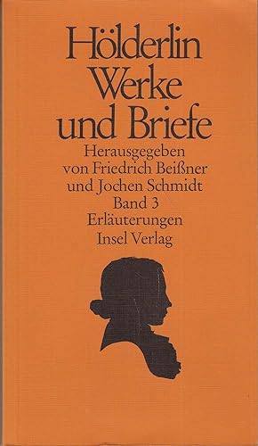 Seller image for Hlderlin. Werke und Briefe. Band 3. Erluterungen for sale by Die Buchgeister