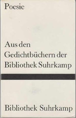 Imagen del vendedor de Poesie. Aus den Gedichtbchern der Bibliothek Suhrkamp. a la venta por Die Buchgeister